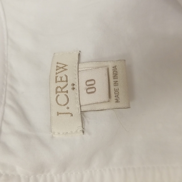 J. Crew Factory flutter short sleeve Swiss dot above knee dress white Sz: 00 - Picture 4 of 9